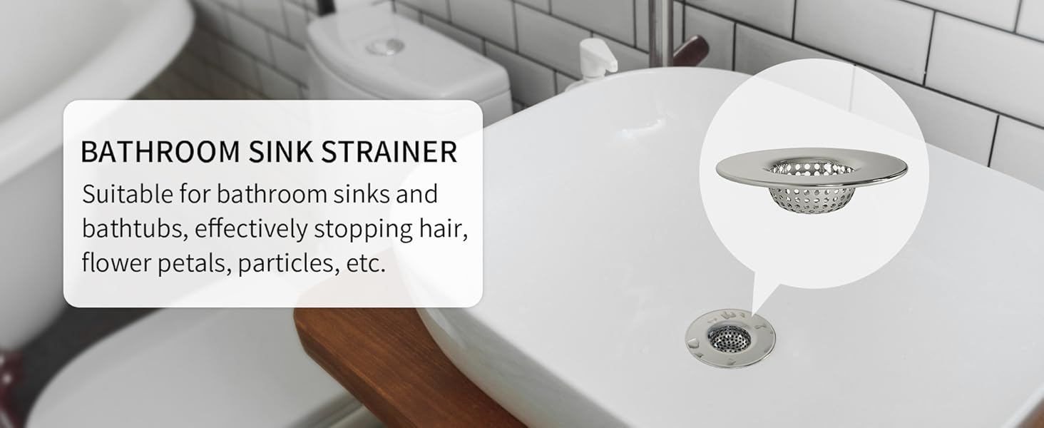 MR.SIGA Bathroom Sink Strainer, Utility, Slop, Bathtub Lavatory Sink Drain Strainer Hair Catcher