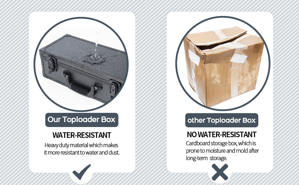 DRZERUI Toploader Storage Box, Holds 450+ Top Loaders