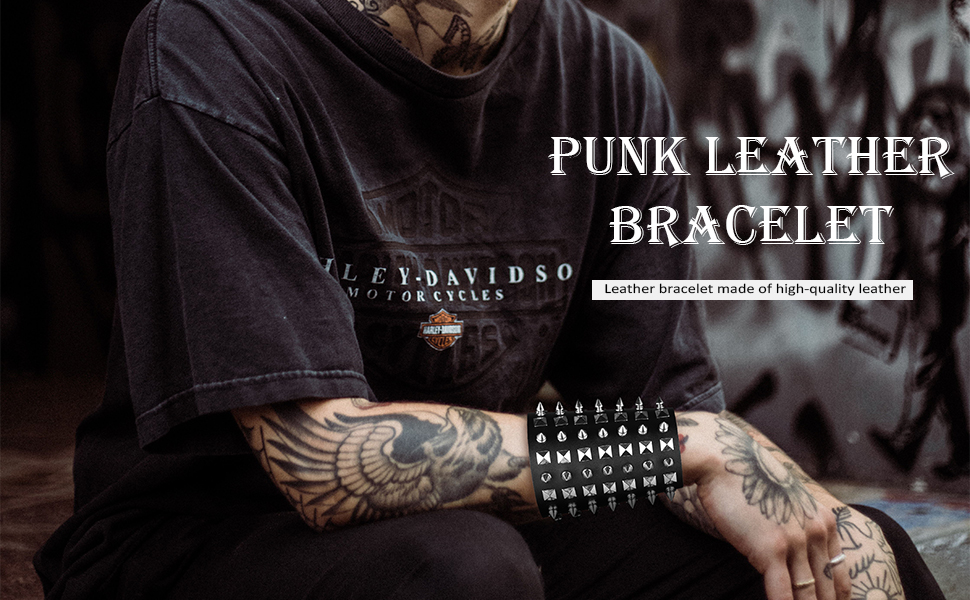 Punk Leather Bracelet