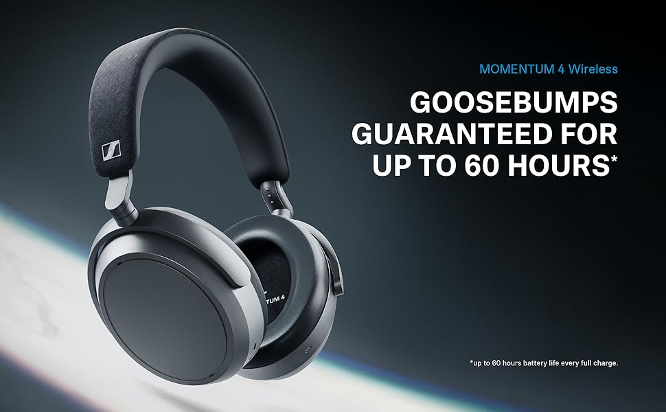 Sennheiser Momentum 4 Wireless Headphones, Bluetooth for