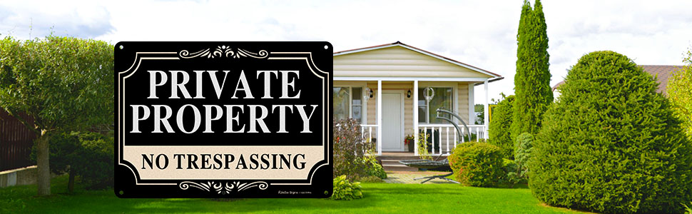 no trespassing sign,private property no trespassing metal sign