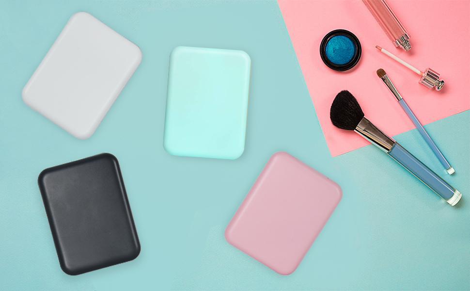 Kintion Pocket Mirror, 1X/3X Magnification LED Compact Travel Makeup Mirror, Compact