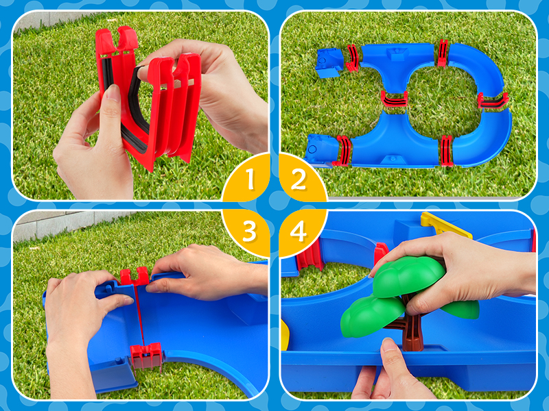 VATOS Water Toy for Kids,39pcs DIY Mini Water Park Building