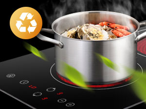 GASLAND Chef CH30BF 30cm Built-in Ceramic Hob, 2 Zones Electric Cooktop Sensor Touch Controls Timer Child Lock, 3kW 14 Ceramic Hob