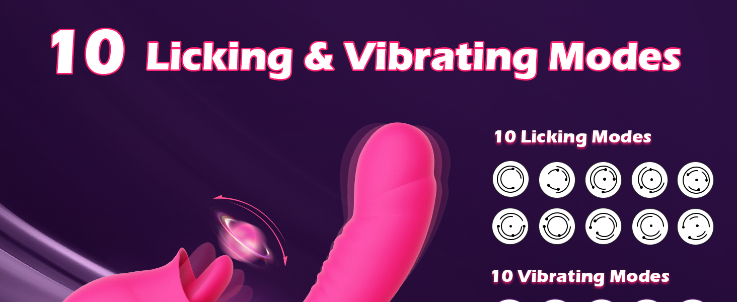 Wand vibrator comes with 10 tongue licking modes that can stimulate the nipple and clitoral.