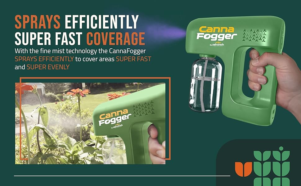 Petra CannaFogger Battery Plant Mister Plant Spray Bottle, Spray Bottle for