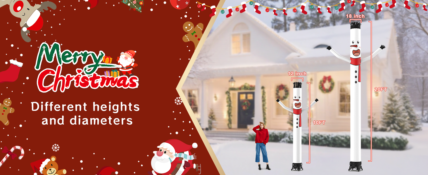 Inflatable tube man Christmas snowman
