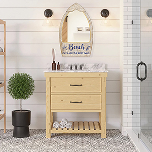 Rustic Wood Framed Wall Mirror for Beach... 13 Wood Framed White Washed Rectangular Mirrors, for Bathroom, Living Room or Bedroom