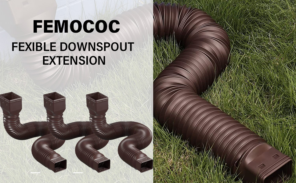 Rain Gutter Downspout Extensions, Femococ 2 Pack Down Spout Drain