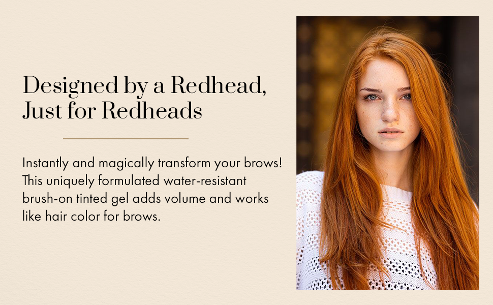 Just for Redheads Brow Tint Gels with Mascara Wand Water