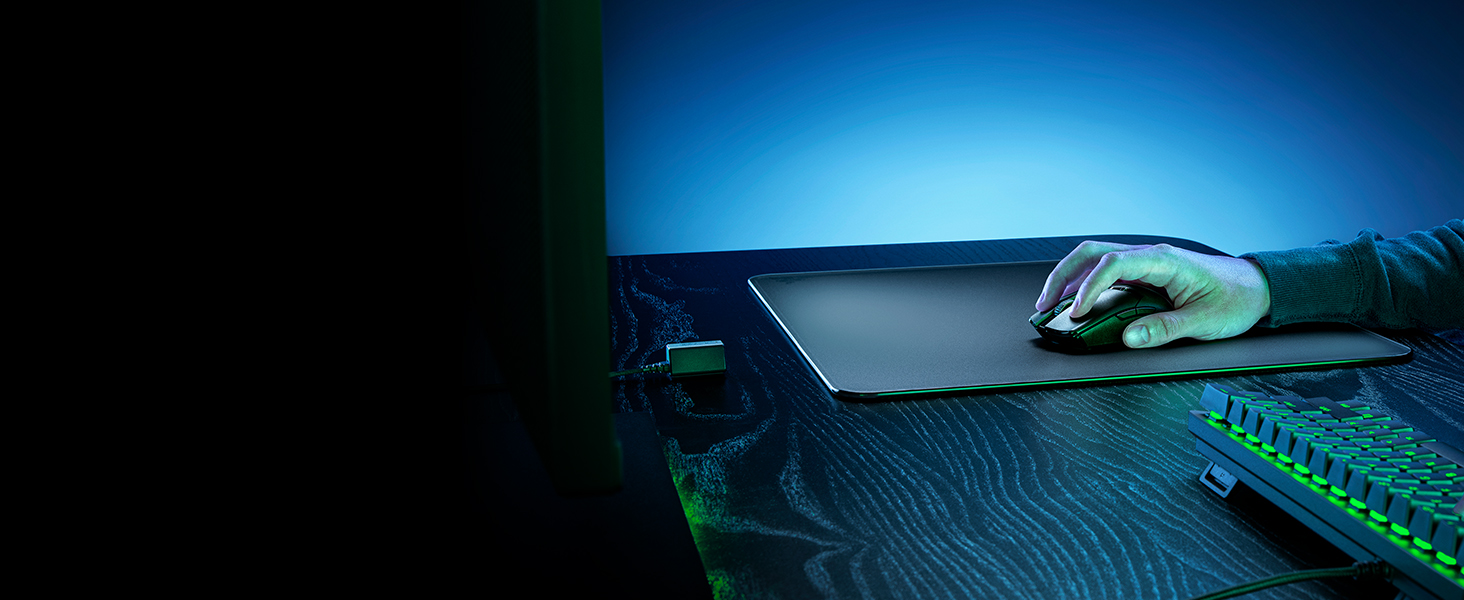 Razer Atlas Tempered Glass Gaming Mouse Mat UltraSmooth MicroEtched Surface