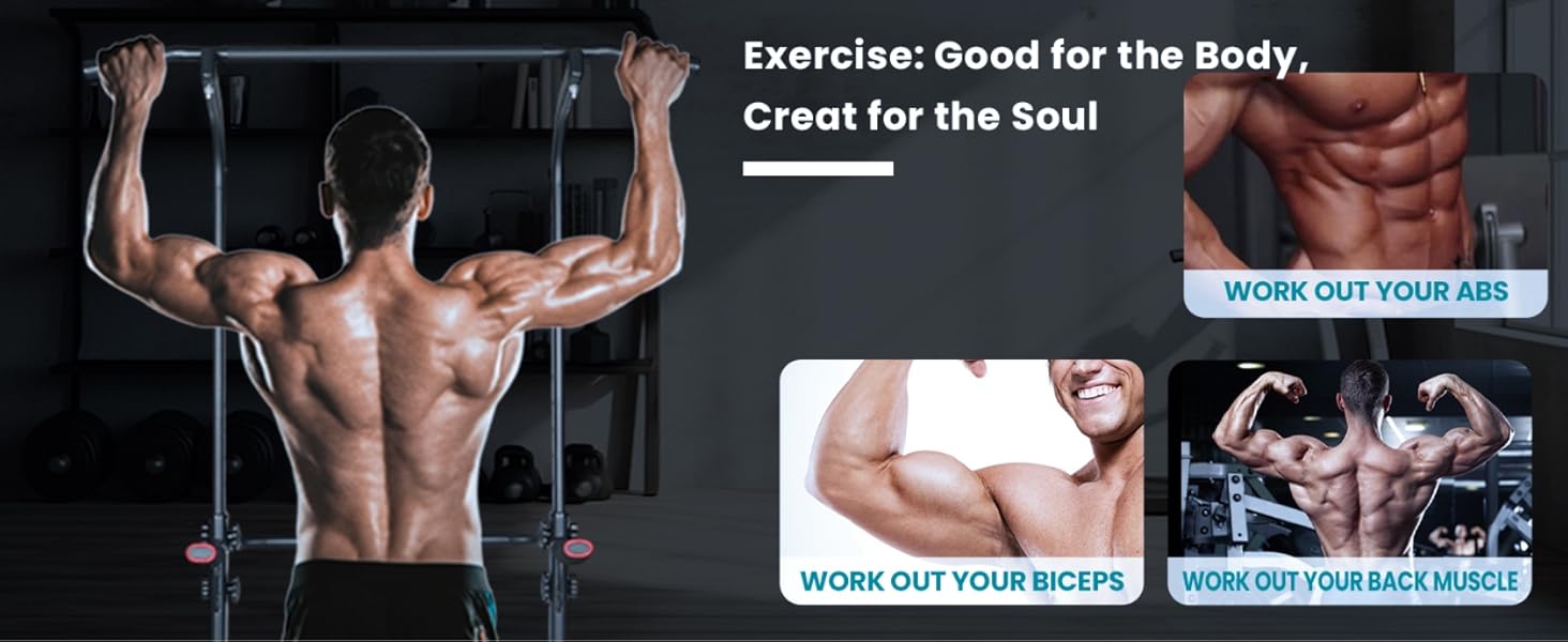 Power Tower Pull Up Bar Dip Station