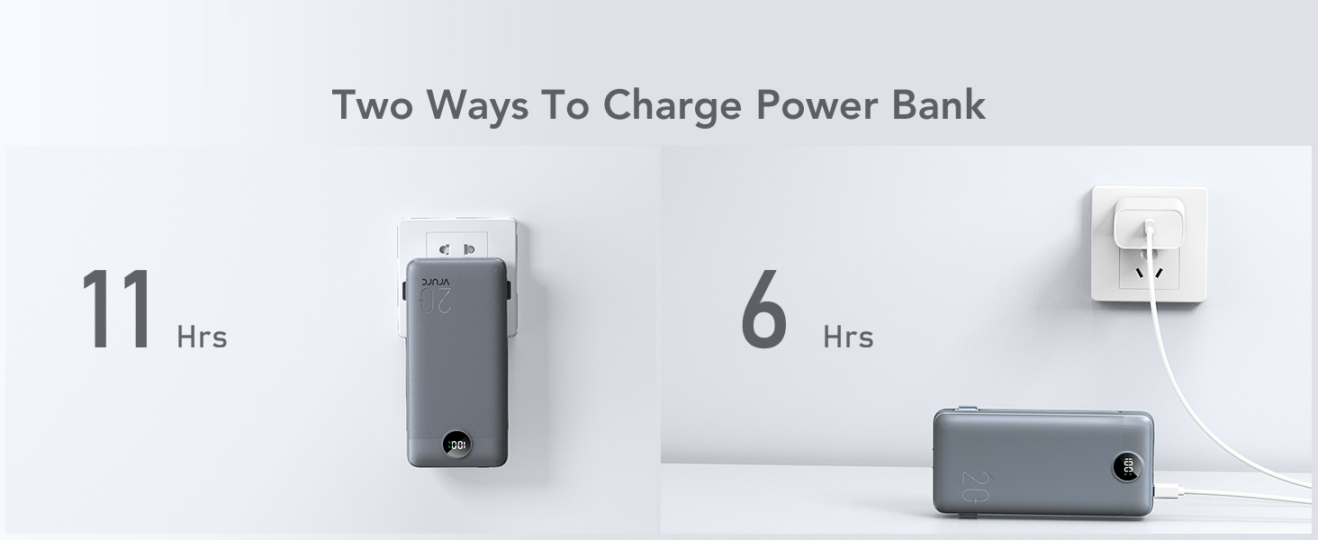2 in 1 power bank and wall charger