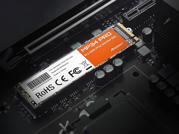 MMOMENT MP34 1TB NVMe M.2 SSD データ伝送 高速】MMOMENT MP34 1TB NVMe M.2 SSD PCIe Gen3x4 DRAM