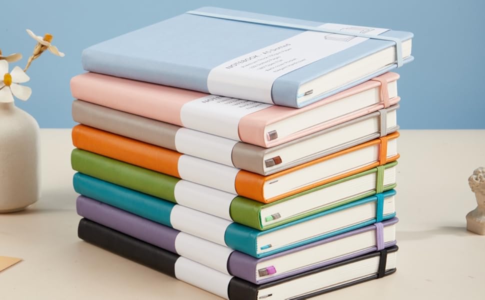 green dotted notebook