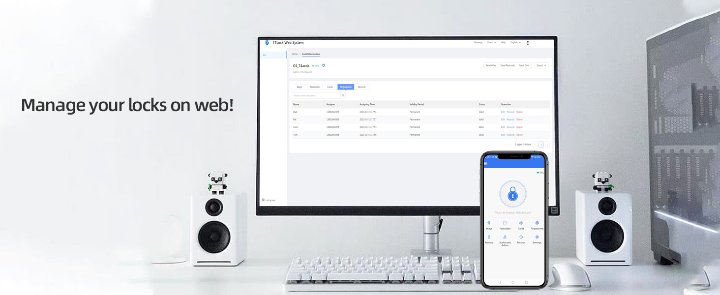keypad door lock with handle