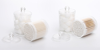 4 apothecary jars bathroom