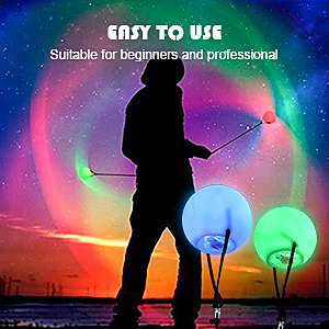LED Poi 2 Stück Verbesserte LED POI Bälle