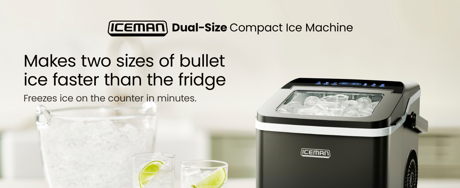ICEMAN ハオキュー  HOW Amazon.com: ICEMAN Dual-Size Ice Maker Countertop - Portable