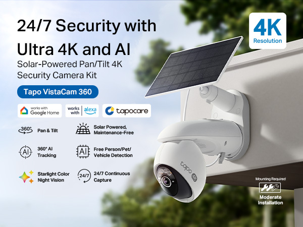 Amazon.com: Tapo 4K Outdoor Camera Wireless, Battery Camera