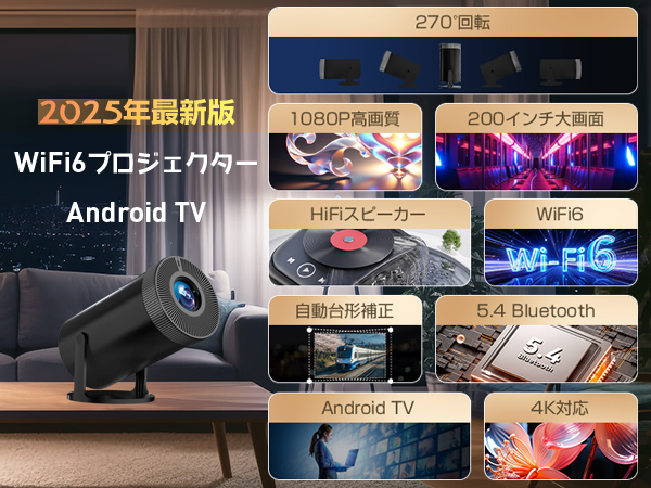 Amazon.co.jp: プロジェクター 小型【2025年新登場！20000LM