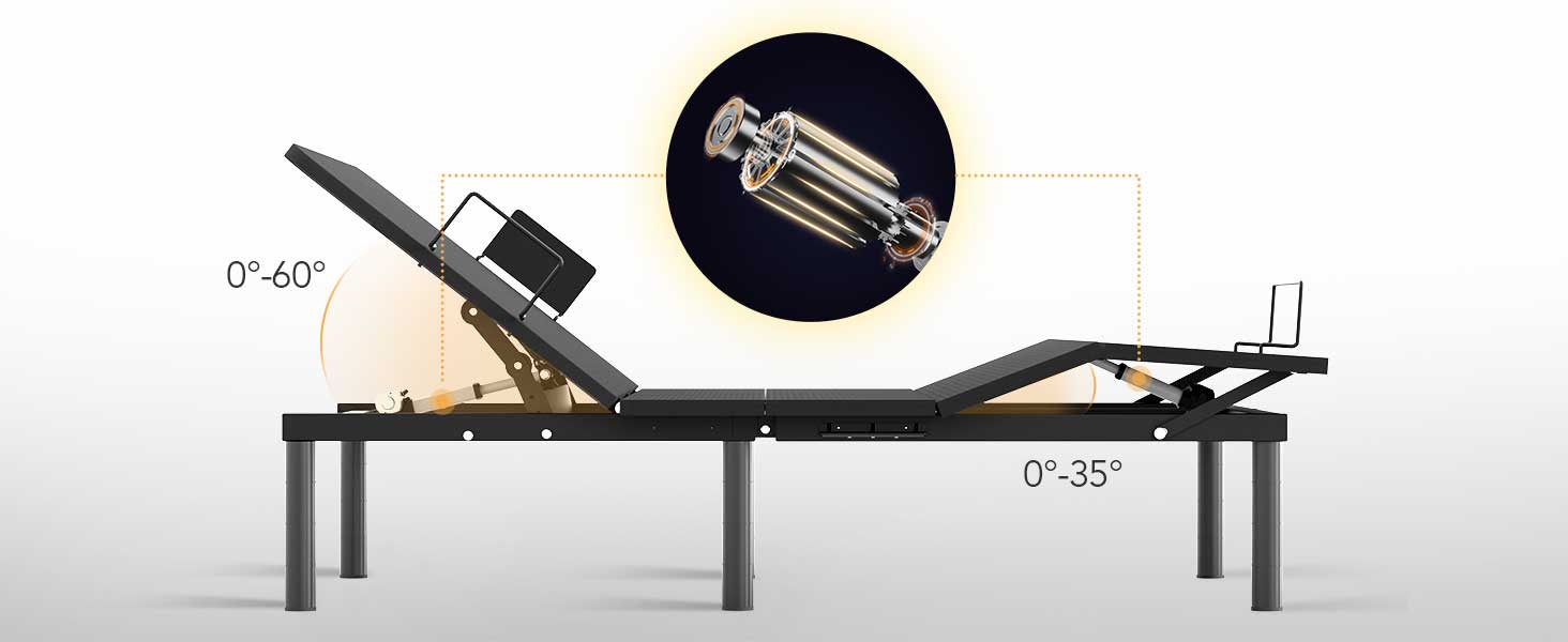 FLEXISPOT S3 Adjustable Bed Frame Base Full, Wireless, 5