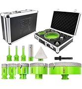 FACHLICH Diamond Core Drill Bits Set - Tile Hole Saw Kit 6/8/10/25/35/50/75/127MM+20F with 2" Dia...