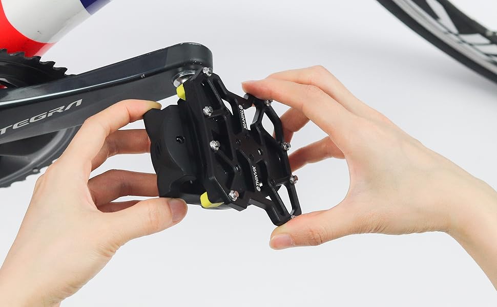 Thinvik Bike Clipless Pedal Platform Adapters Compatible
