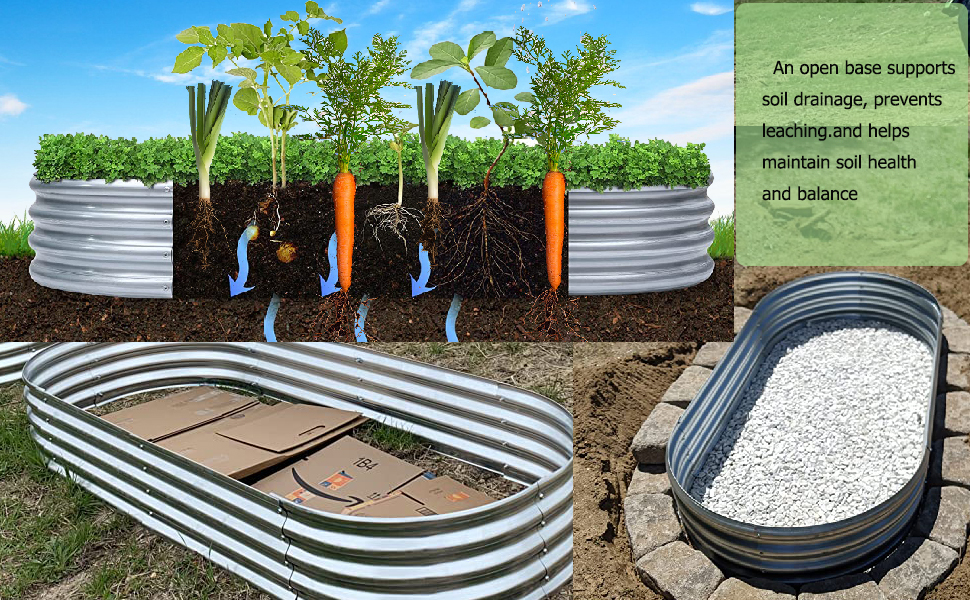 Yoblink Raised Garden Bed,Galvanized Raised Garden Bed,Planter Box,Garden Beds Outdoor for