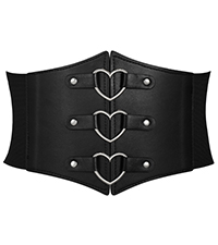 SUOSDEY Women Heart Corset Belt Goth Stylish Wide Elastic