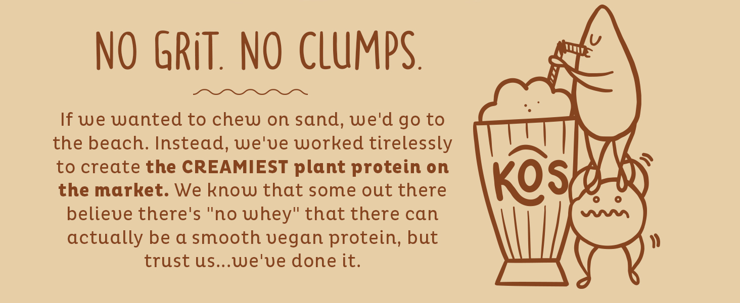KOS Plant Based Organic Protein Powder Vanilla NON GMO, Soy Free, Gluten Free, Dairy Free