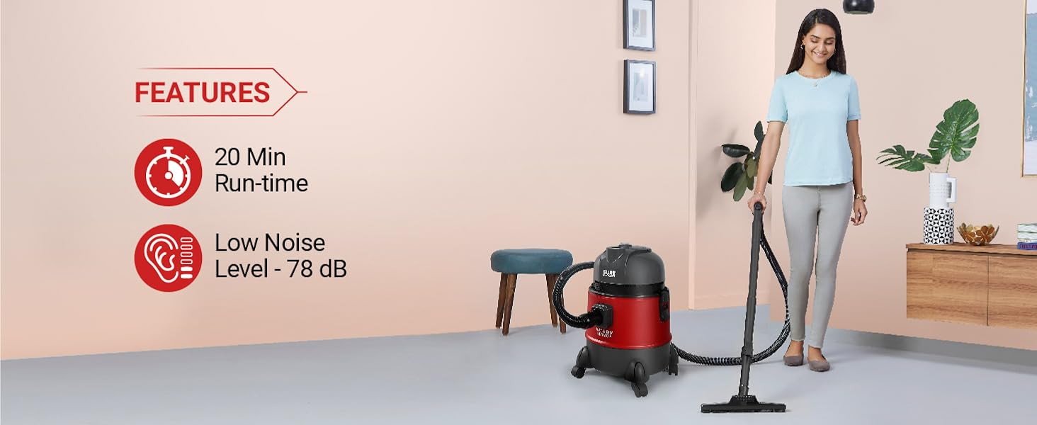 Eureka Forbes Wet & Dry Ultimo P 1400 Watts powerful suction &blower vacuum cleaner with