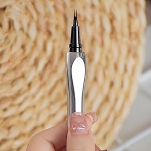 قلم تحديد الحواجب 2 في 1-2 شوكة بطرف منحني وطرف فرشاة دقيق لحواجب تشبه الشعر الطبيعي، مقاوم للماء ويدوم طويلا (بني رمادي) 12 قلم تحديد الحواجب