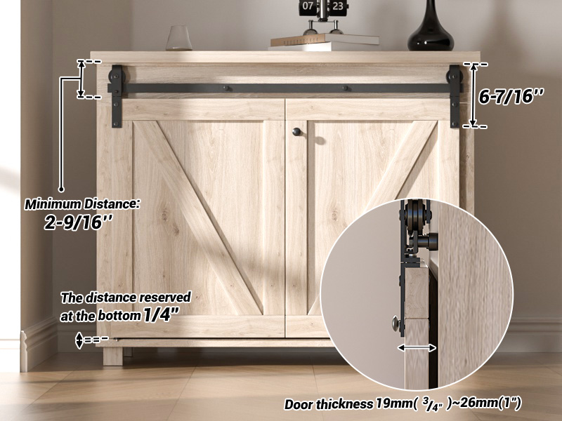 mini cabinet door sliding track