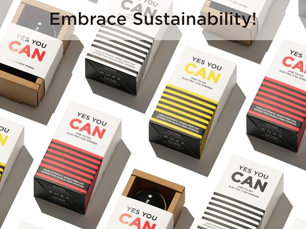 Kitchen Mama electric can openers adopt easy-to-recycled material in packaging.