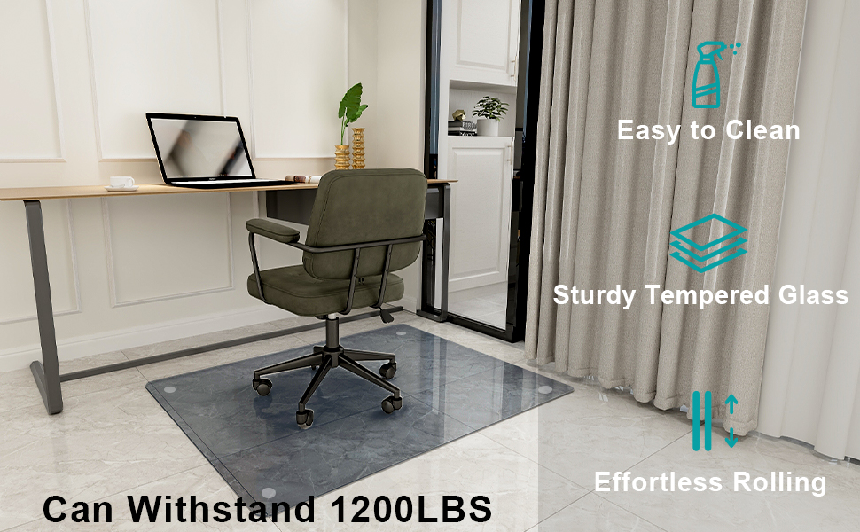 Easly 46" x 55" Chair Mat for Carpet Office Chair Mat