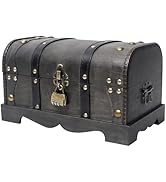 Amazon.com: DECOR4SEASON Deluxe Wooden Treasure Chest - 11