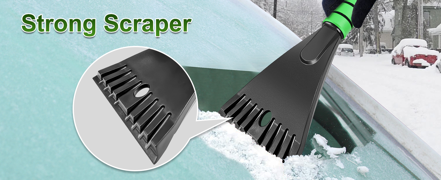 SEAAES Car Snow Scraper and Brush, 27 Inch Snow Brush for Car Window
