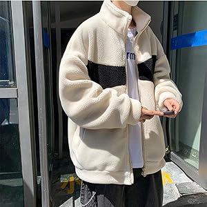 ジャケット・アウター popo Amazon | [AOLIPT]ボアブルゾン メンズ 冬 ボアジャケット ボアコート