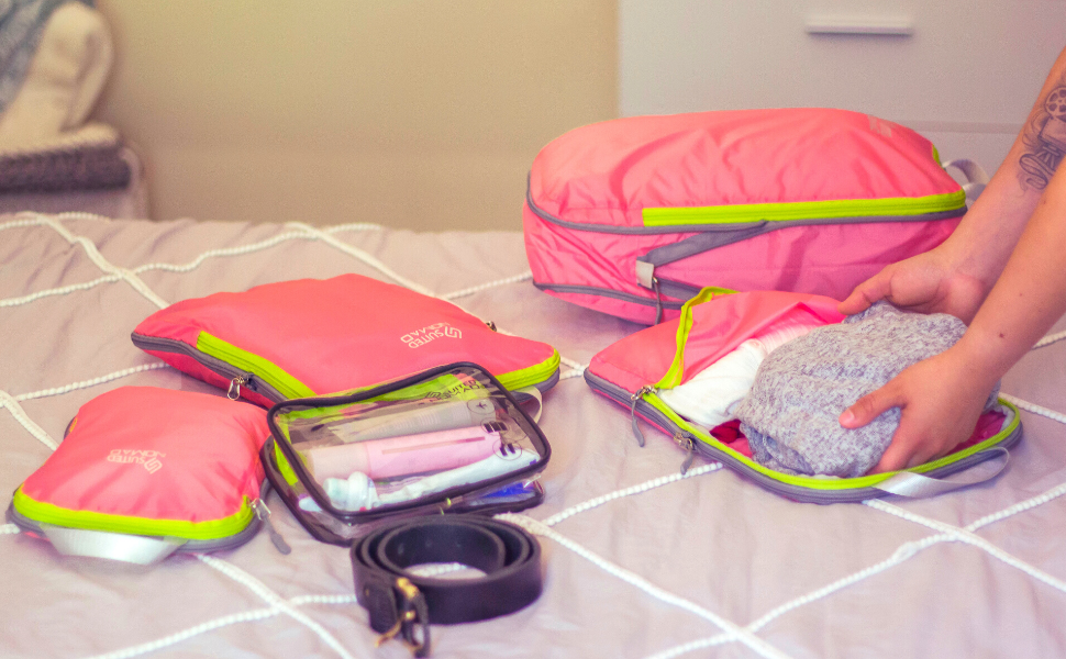 6 Set/3 Set Ultralight Compression Packing Cubes, Suitcase and Backpack Travel Essentials