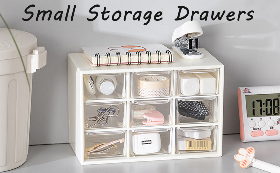 Office Desktop Storage Box, Small Stackable Storage Small