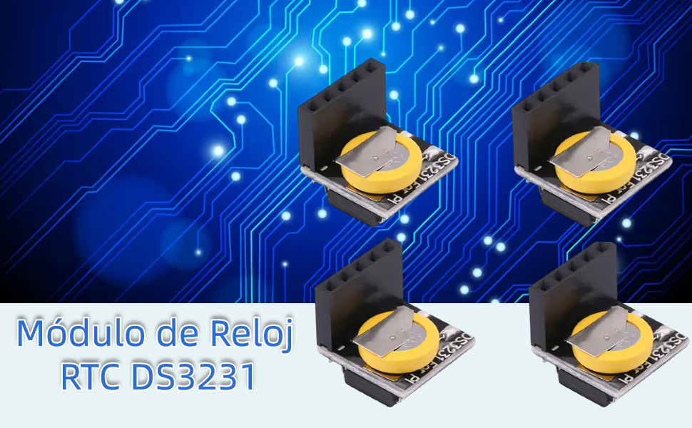 4 piezas Módulo de Reloj RTC DS3231, módulo de memoria de reloj de ...