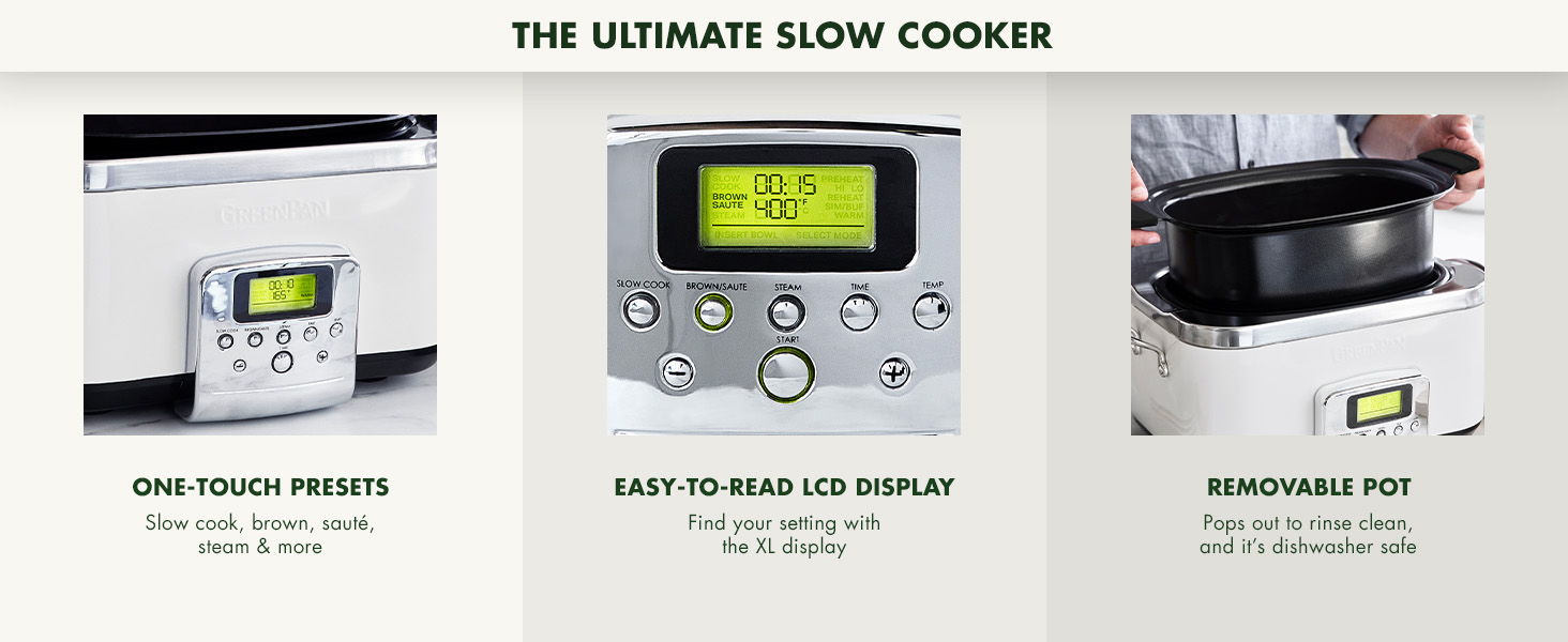 GreenPan, Ceramic Nonstick, PFAS-Free, Non-Toxic, Electrics, Slow Cooker