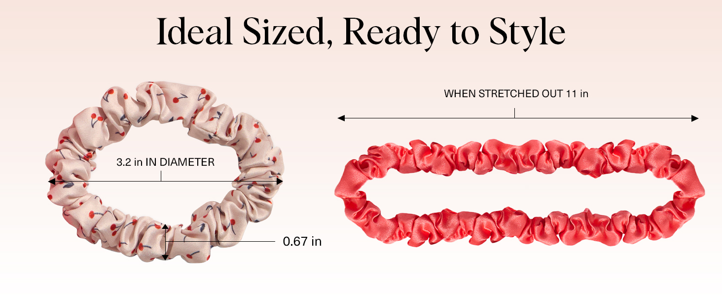 Kitsch Satin Scrunchies for Women - No Crease Hair Ties for Girls