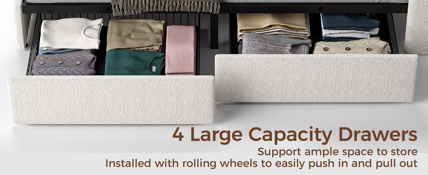 Rolanstar Twin Size Bed Frame with LED Lights and Charging