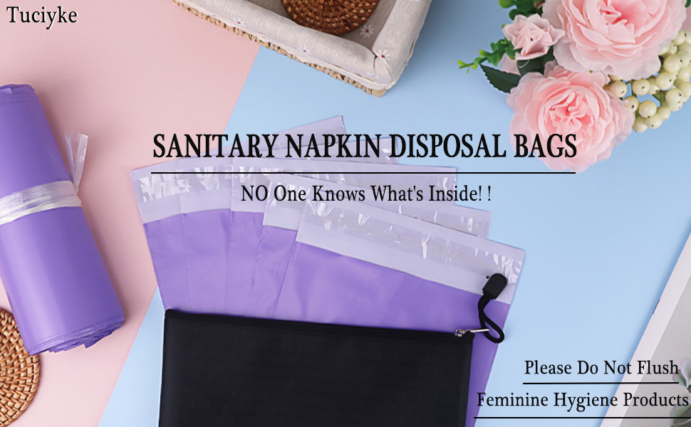Amazon.com: Sanitary Disposal Bags Pack of 200,Sanitary Napkin Disposal ...