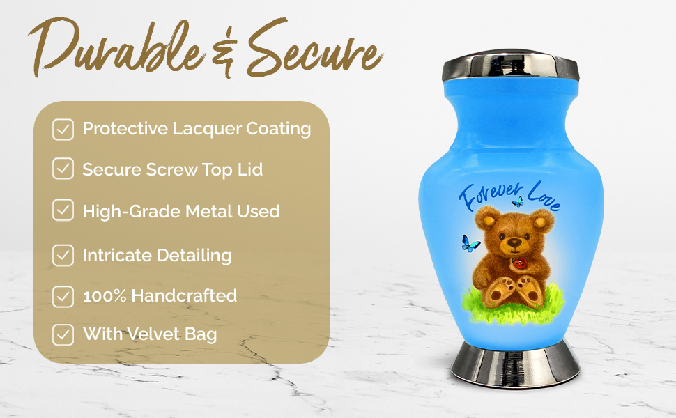 Baby Urns for Ashes Boy & Girl Teddy Bear Urn for Baby