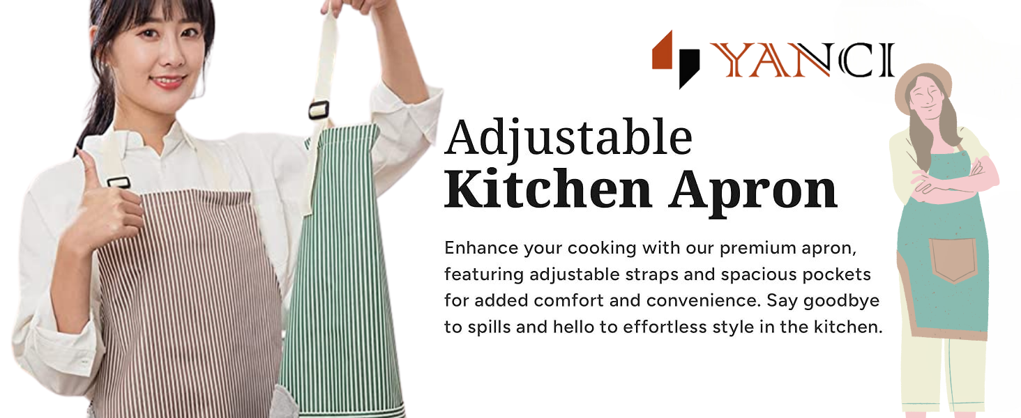 Wiping Hands Apron, Adjustable Bib Waterproof Velvet Stitched Apron with Pockets