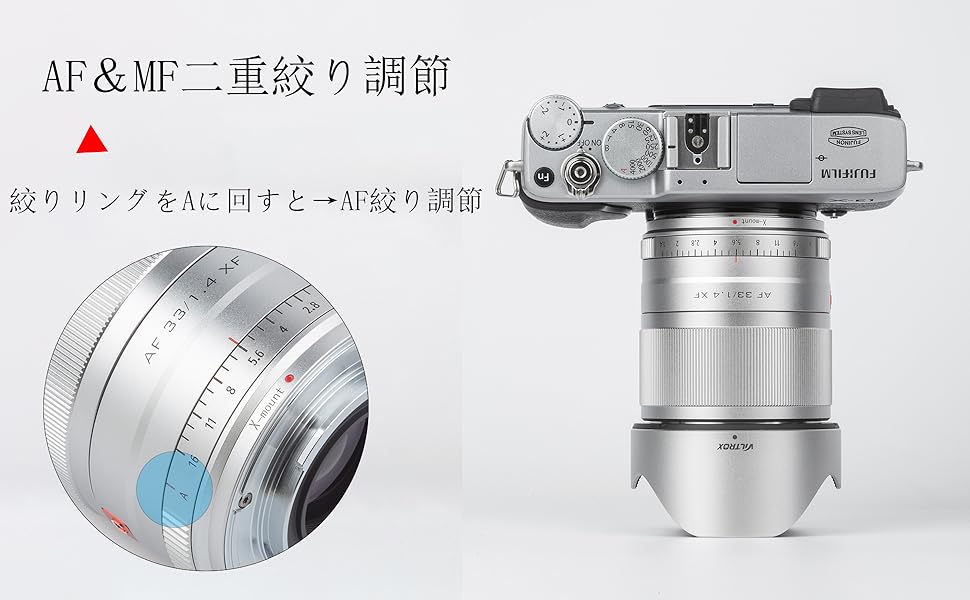 Amazon.co.jp: VILTROX 単焦点レンズ AF 33mm F1.4 STM F1.4大