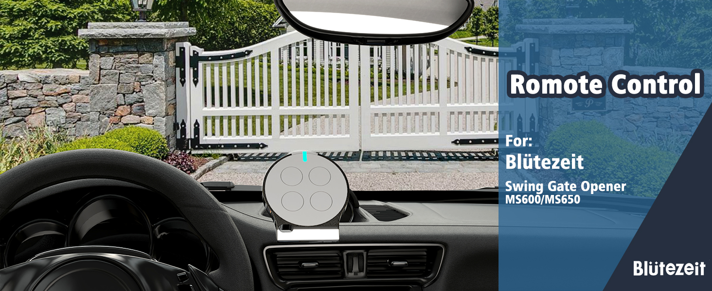4-Button Remote Control for MS Swing Gate Openers Loop or Open-Stop-Close Mode